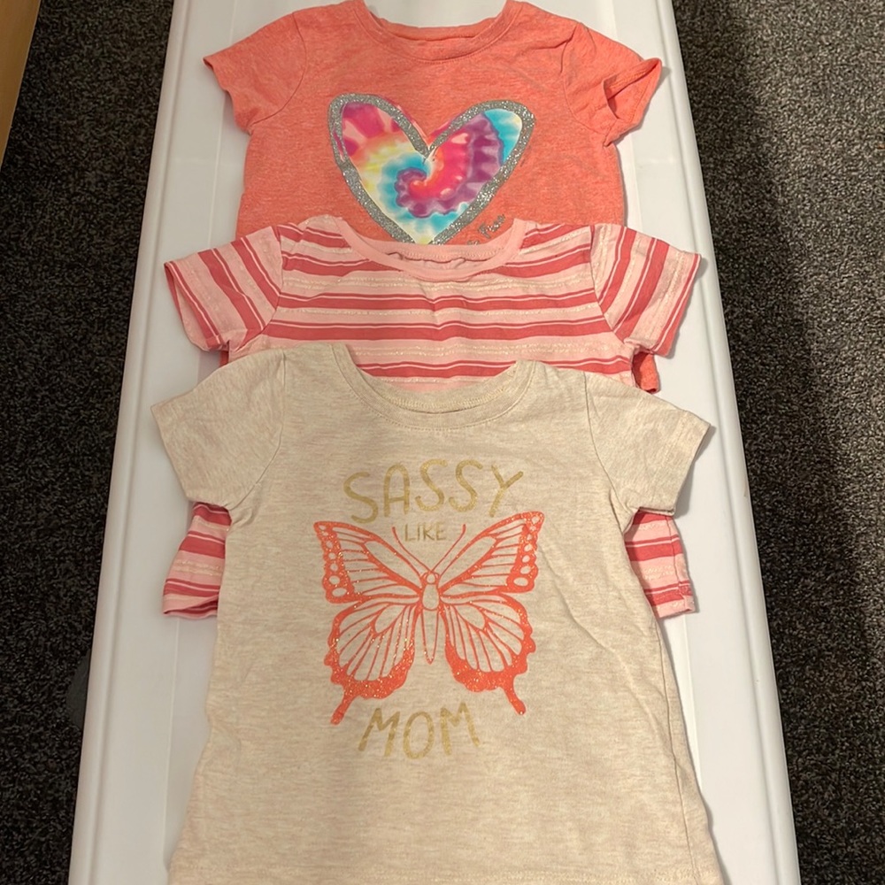 3 toddler girl tops. Worn once